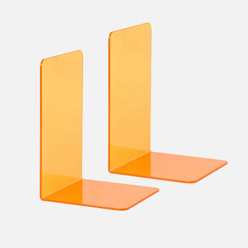 Additional view of the color acrylic bookend pair.