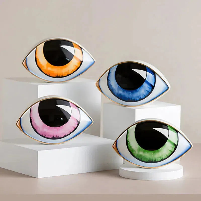 Additional view of the color iris ceramic eye accent.