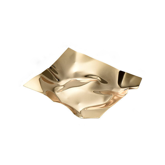 Crumpled Mirror Stainless Steel Tray on a white studio background.