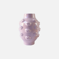 Embossed Lips Ceramic Flower Vase: front product view