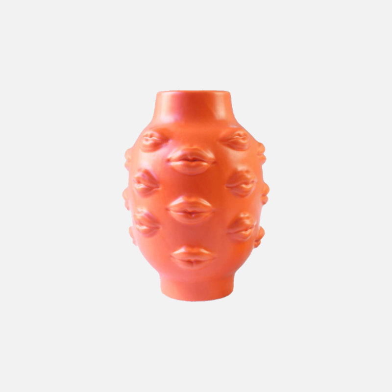 Embossed Lips Ceramic Flower Vase: source gallery view 2