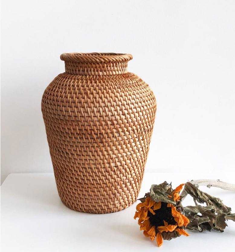 Natural Handwoven Rattan Decorative Vase: source gallery view 2