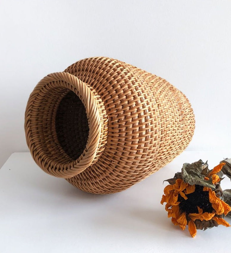 Natural Handwoven Rattan Decorative Vase: source gallery view 3