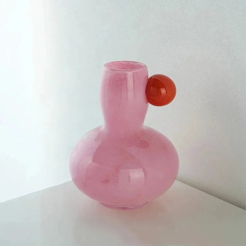 Pastel Glass Vase with Orb Accent: source gallery view 2