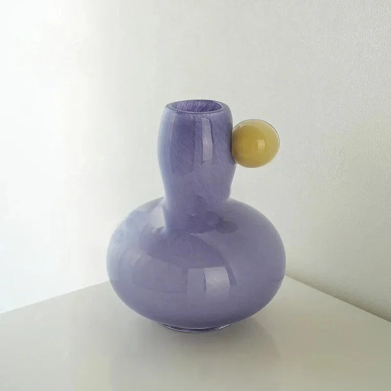Pastel Glass Vase with Orb Accent: source gallery view 3