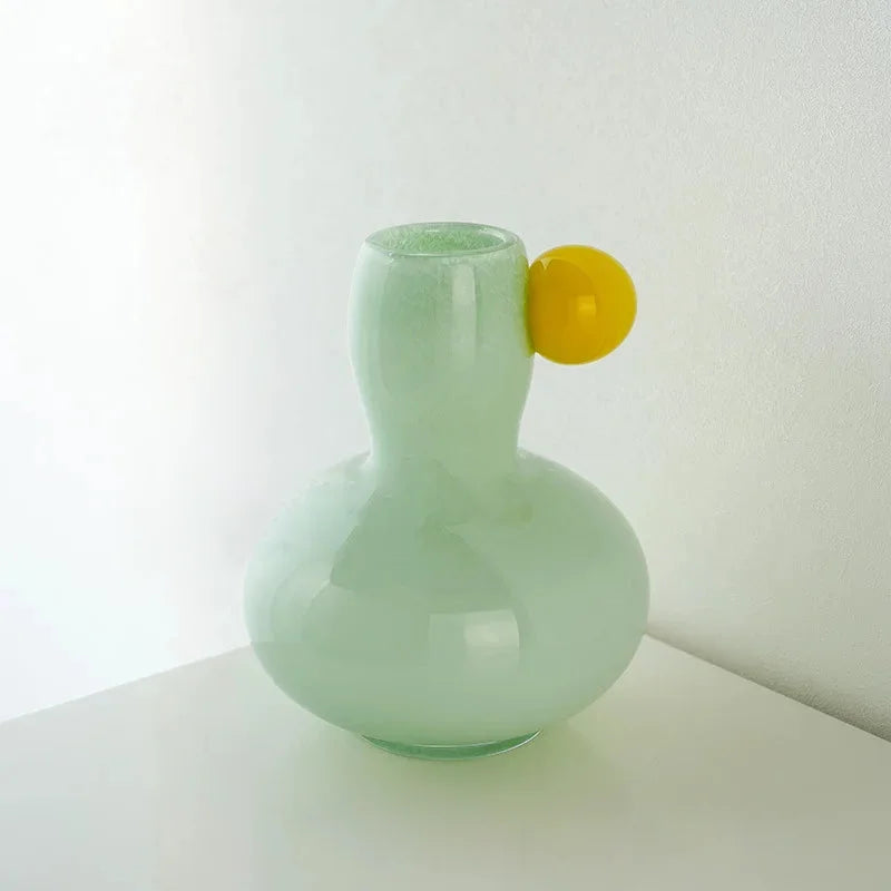 Pastel Glass Vase with Orb Accent: source gallery view 4
