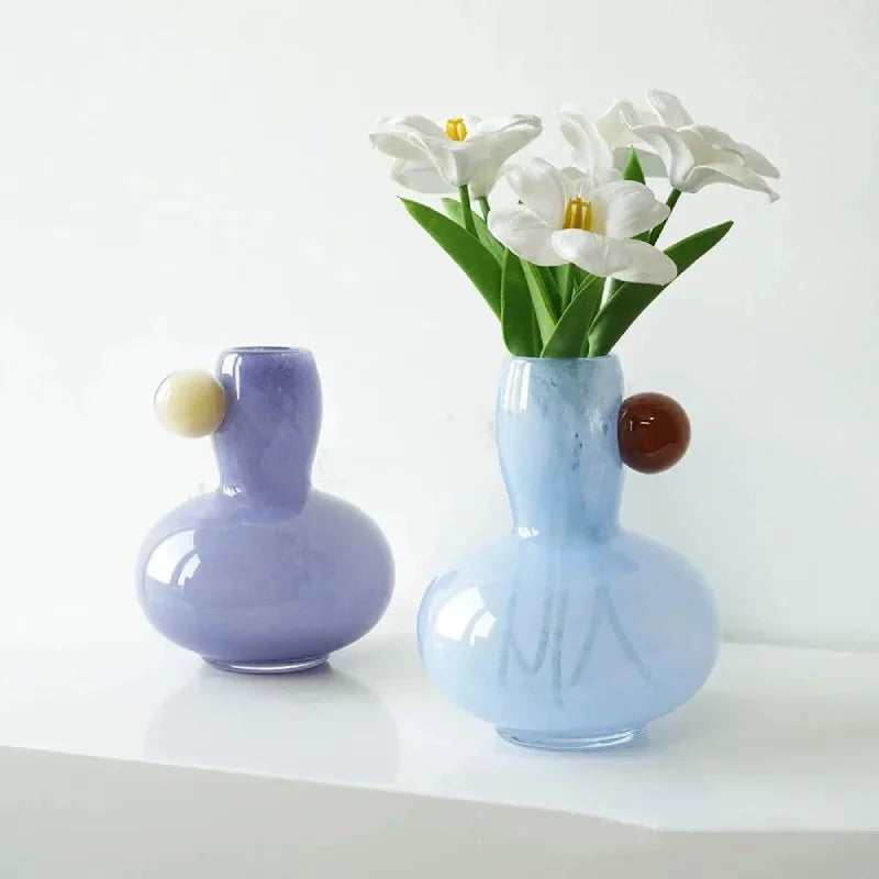 Pastel Glass Vase with Orb Accent: source gallery view 5