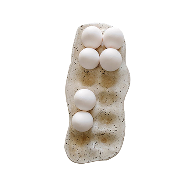 Additional view of the speckled six or twelve well organizer.