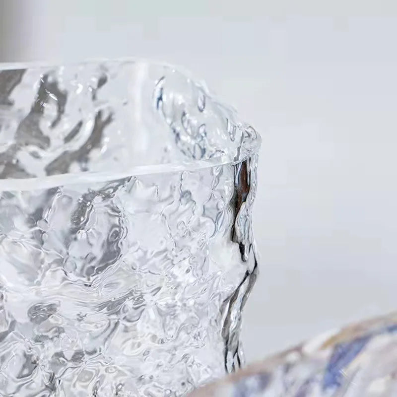 Textured Glass Flower Vase in Clear or Rainbow Finish: source gallery view 4